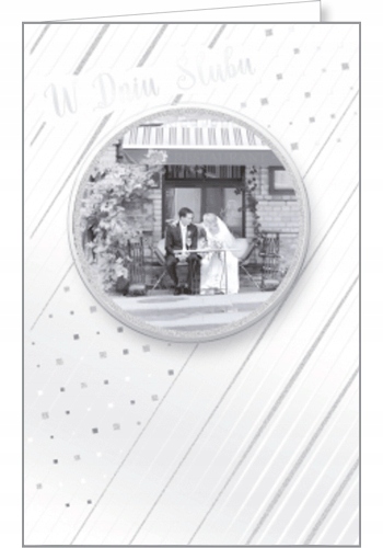 Kartka z Życzeniami ślubnymi vintage urocza SP11