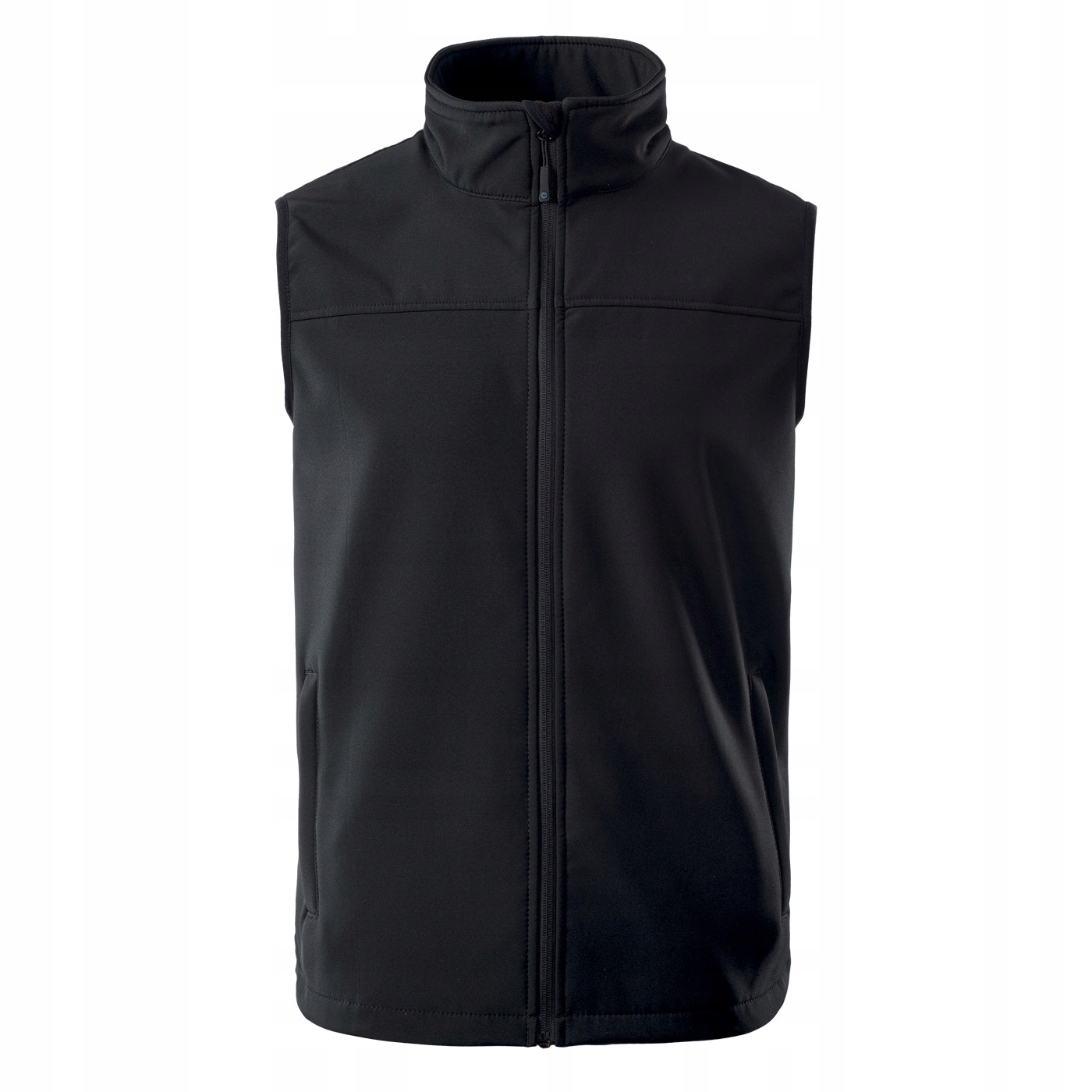 Pánská vesta Hi-tec Luman černá bunda bez rukávů s kapsami, velikost XL