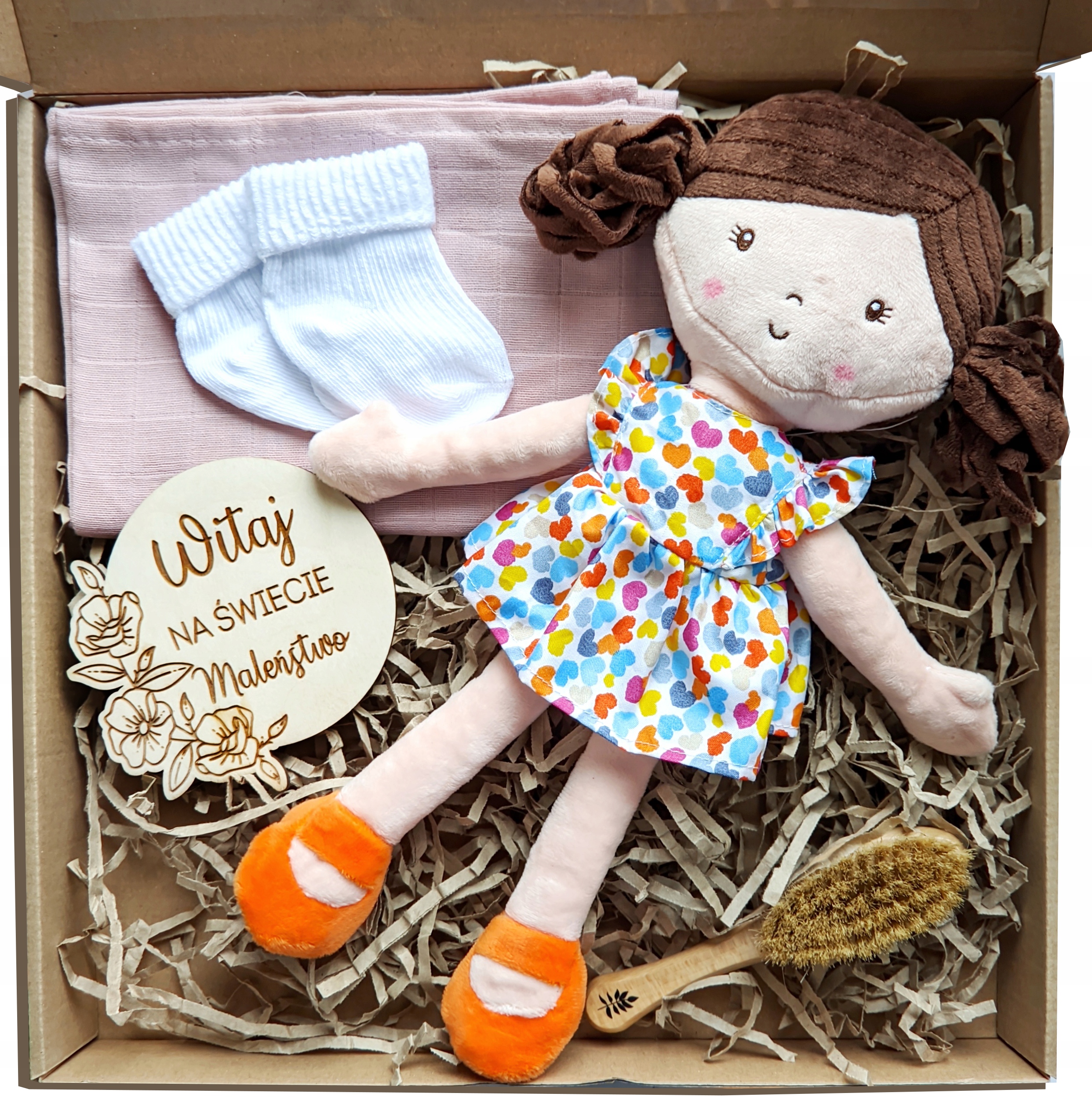 hadrová látková panenka Lena pro miminka