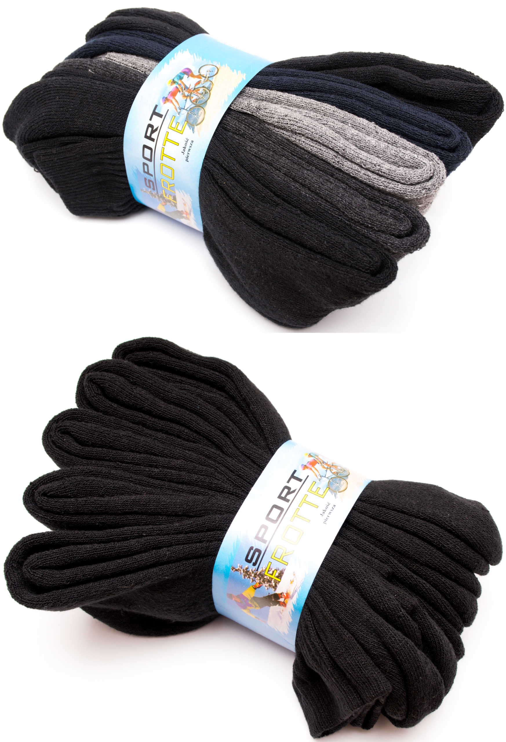 

10x Par Grube skarpety frotte Polskie frota 41-43