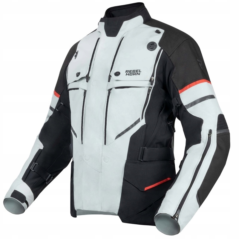 KURTKA TEKSTYLNA REBELHORN RANGE GREY/BLACK/RED (XS)