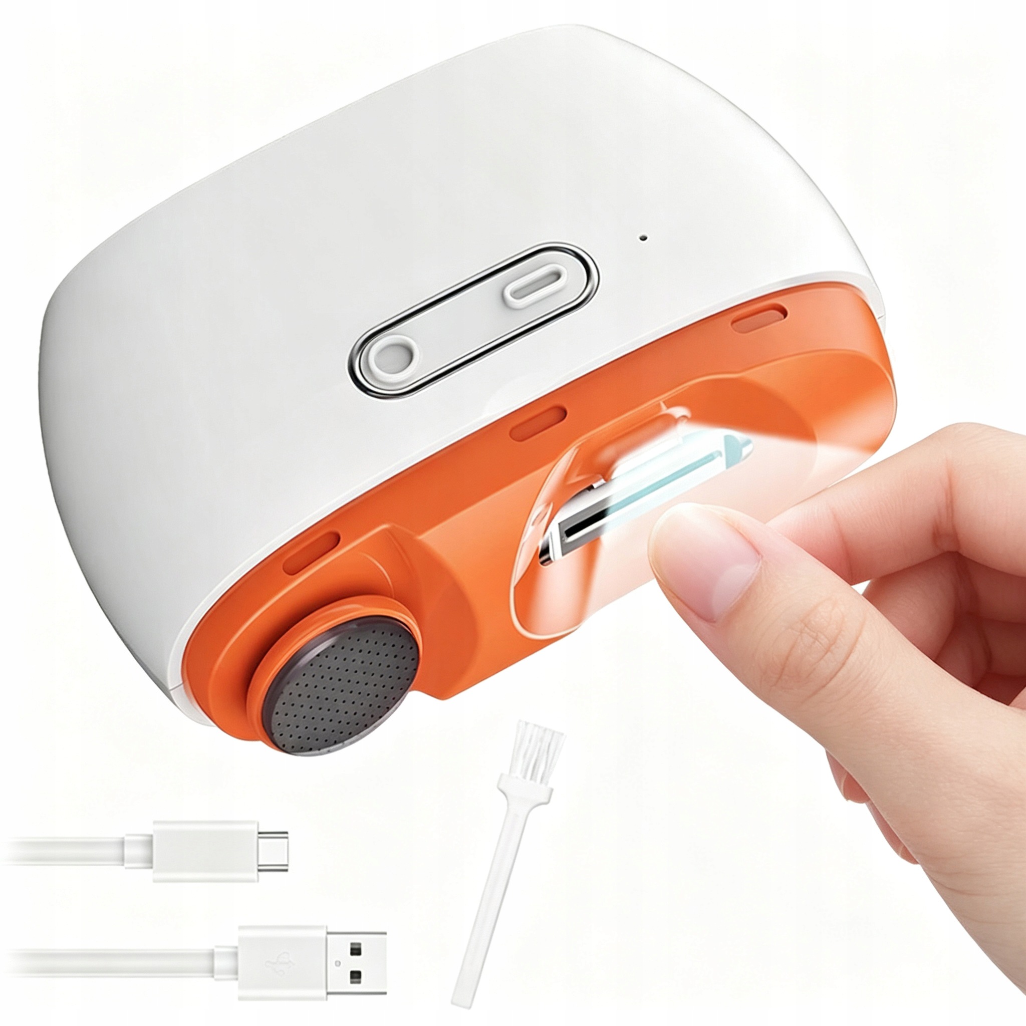 Elektrický Odstřihovač Nehtů Pilník Pro Děti I Dospělé Led Usb Dom