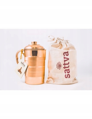 

Miedziany dzbanek w paski 1250 ml Sattva