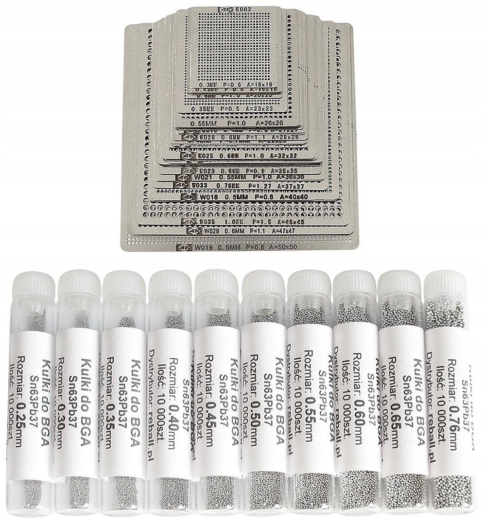 Sada Univerzálních Sít Bga Reballing Přímé Topení 36 Ks+KULIČKY 10X