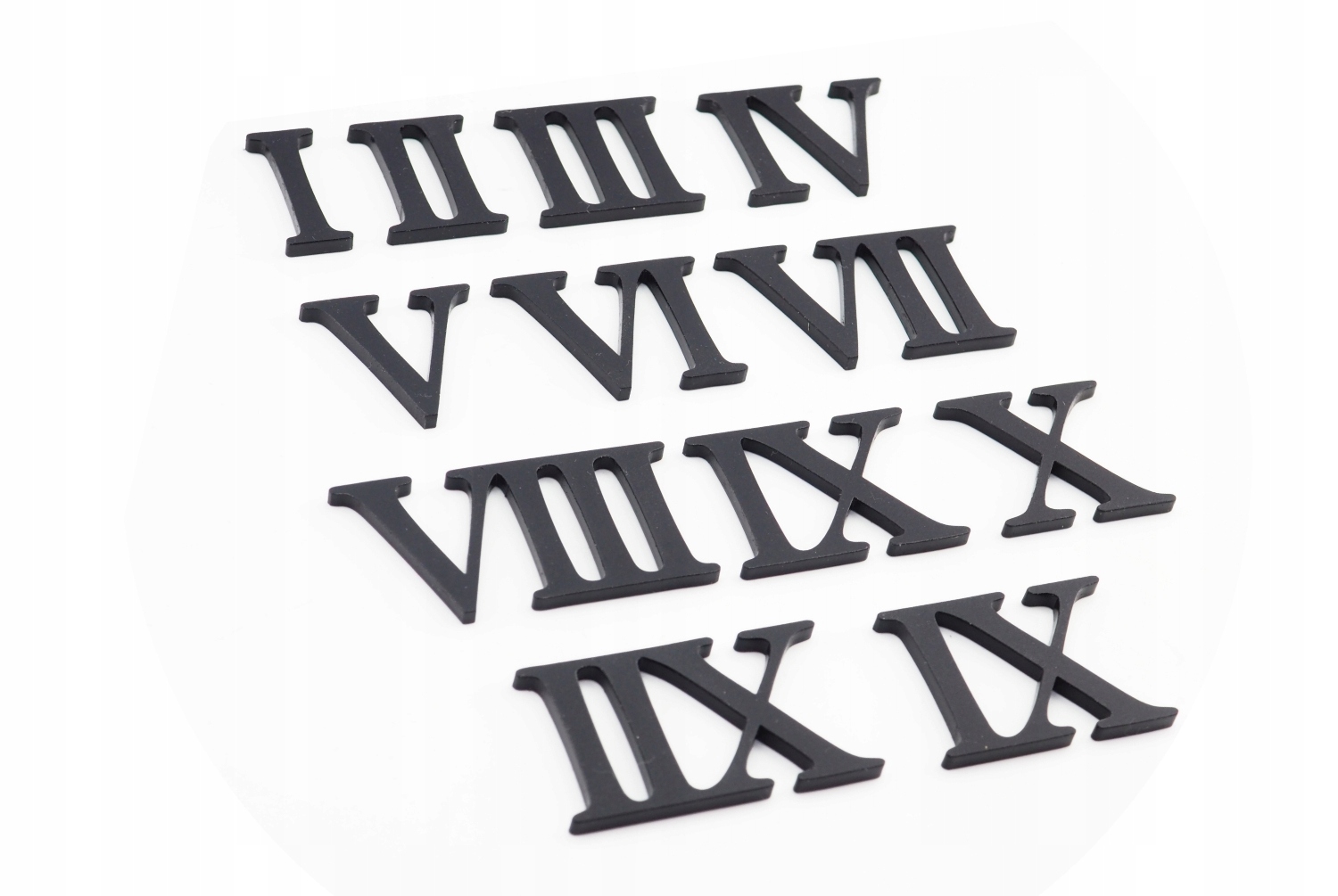 Cyfry rzymskie do zegara ściennego - kolor czarny mat 4cm