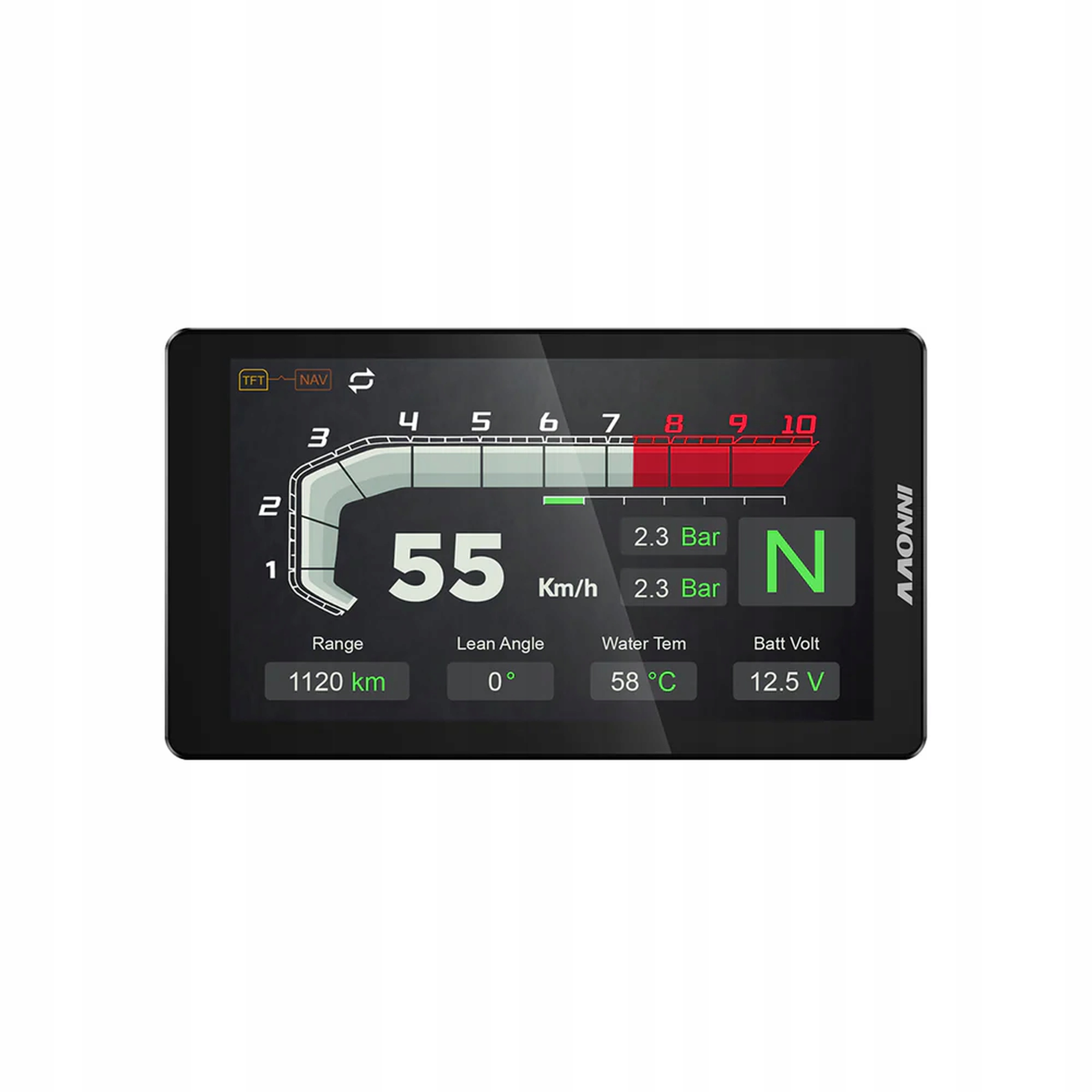 CarPlay motocyklový Innovv N2 Bmw Nav Display s ochrannou fóliou