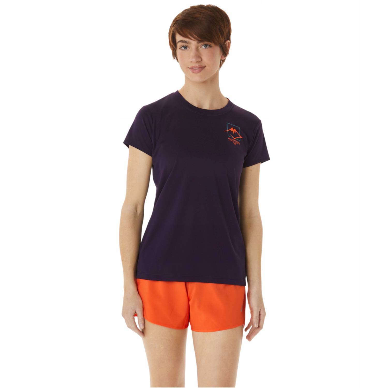 Asics Fujitrail Logo Ss Top Tee (M) Dámské tričko Polyester Fialová
