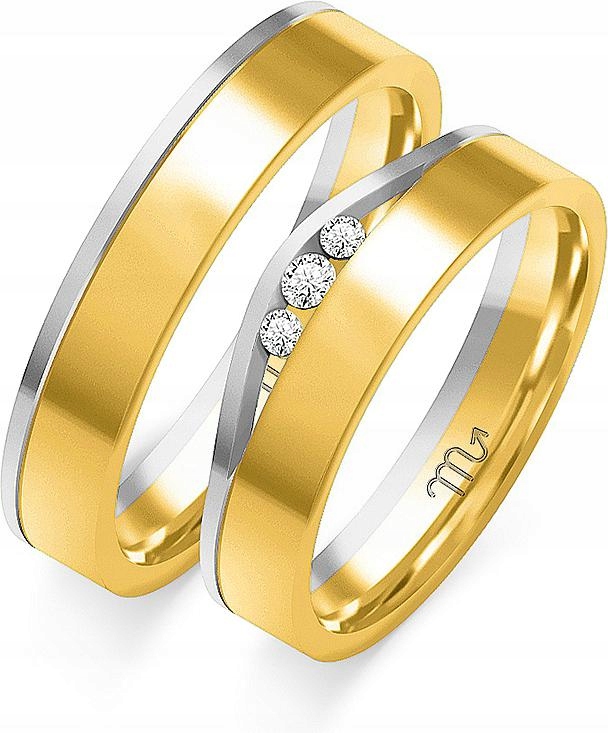 Prsteny na svatba jemné svatební 585 vel. 26 27 28 elegantní lesklé