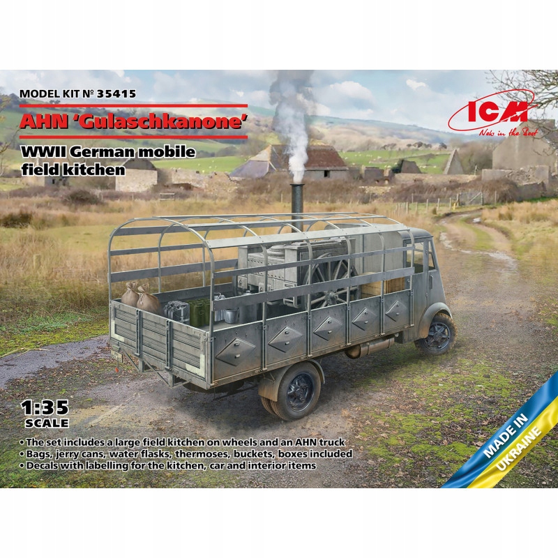 ICM 35415 Ahn "Gulaschkanone" German Wwii Mobile Field Kitchen