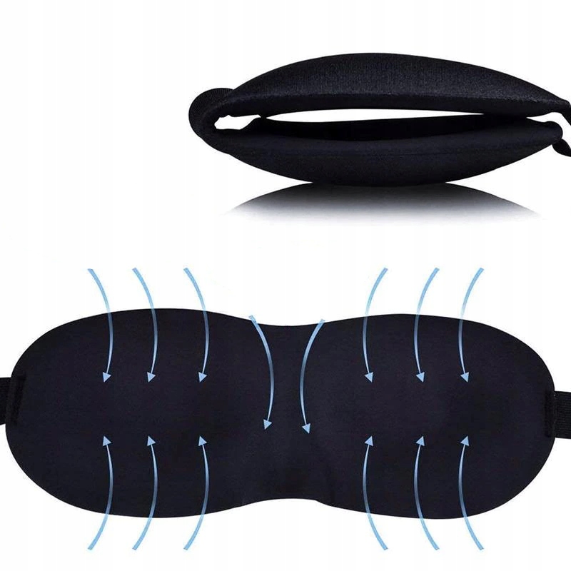 MASKA MASECZKA OPASKA NA OCZY DO SPANIA DO SAMOLOTU KOMFORT 3D