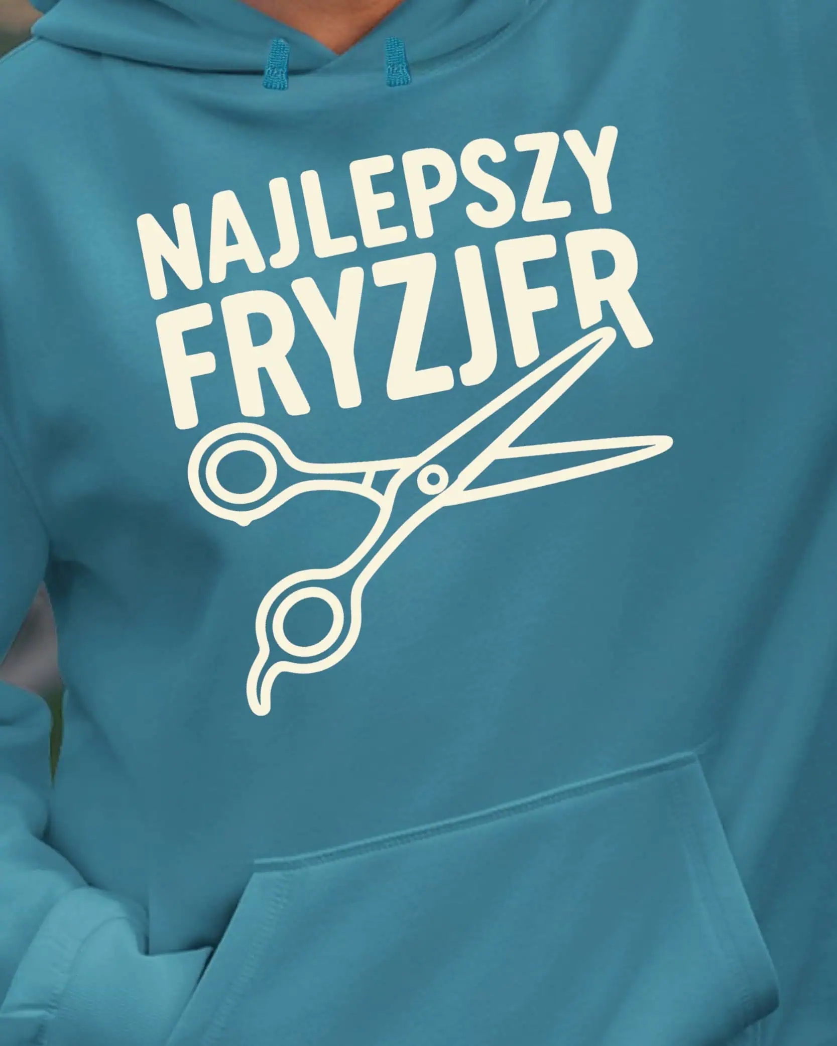 Mikina s kapucí Dárek pro kadeřníky Nejlepší kadeřník Modrá M