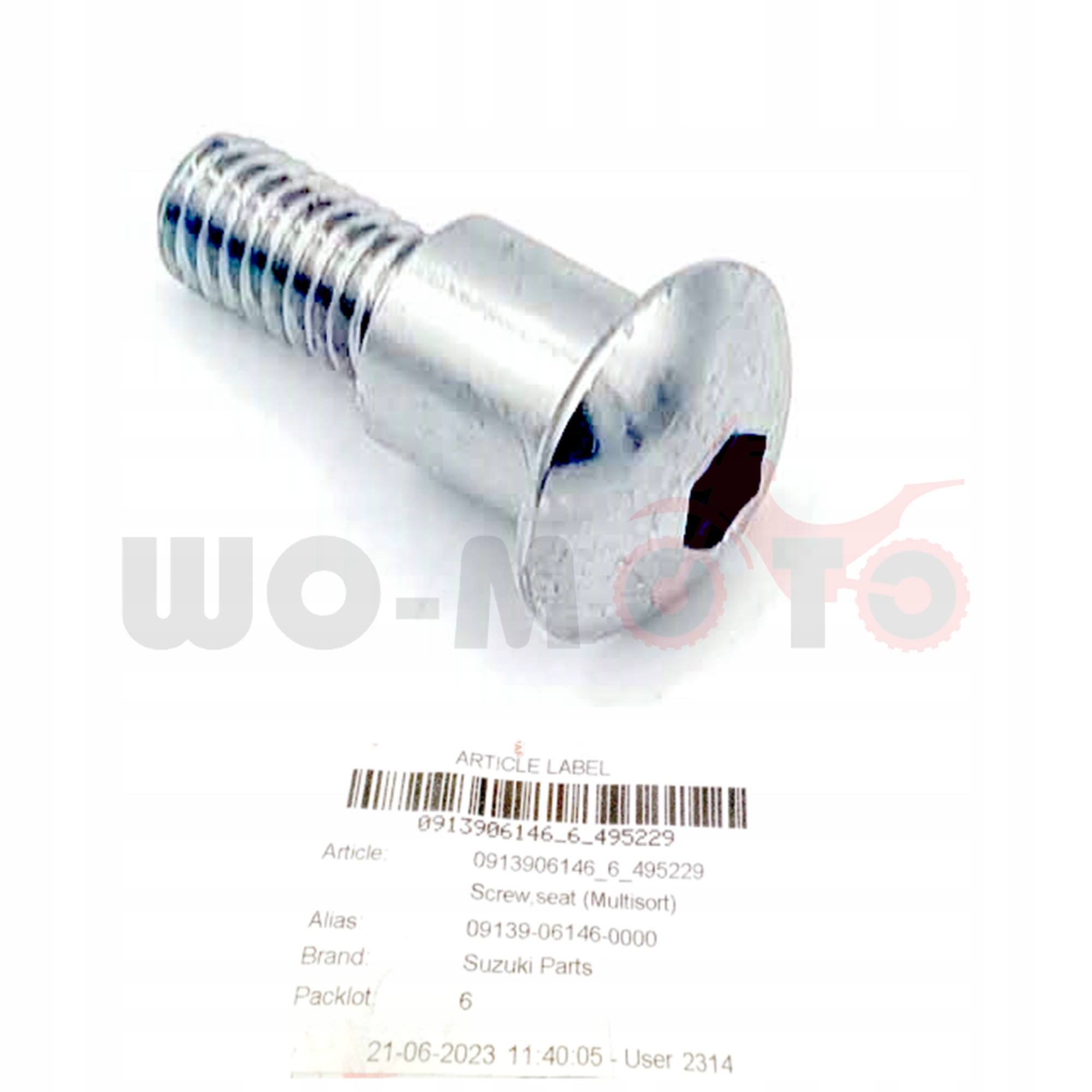 ŚRUBA BŁOTNIKA SIEDZENIA M6 SUZUKI VZR GSX GSX-S GSR GSX-R SFV VL VZ OE