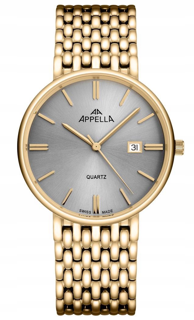 Nové Originální Pánské hodinky Appella L12007.1117Q Quartz datumovka gravírování