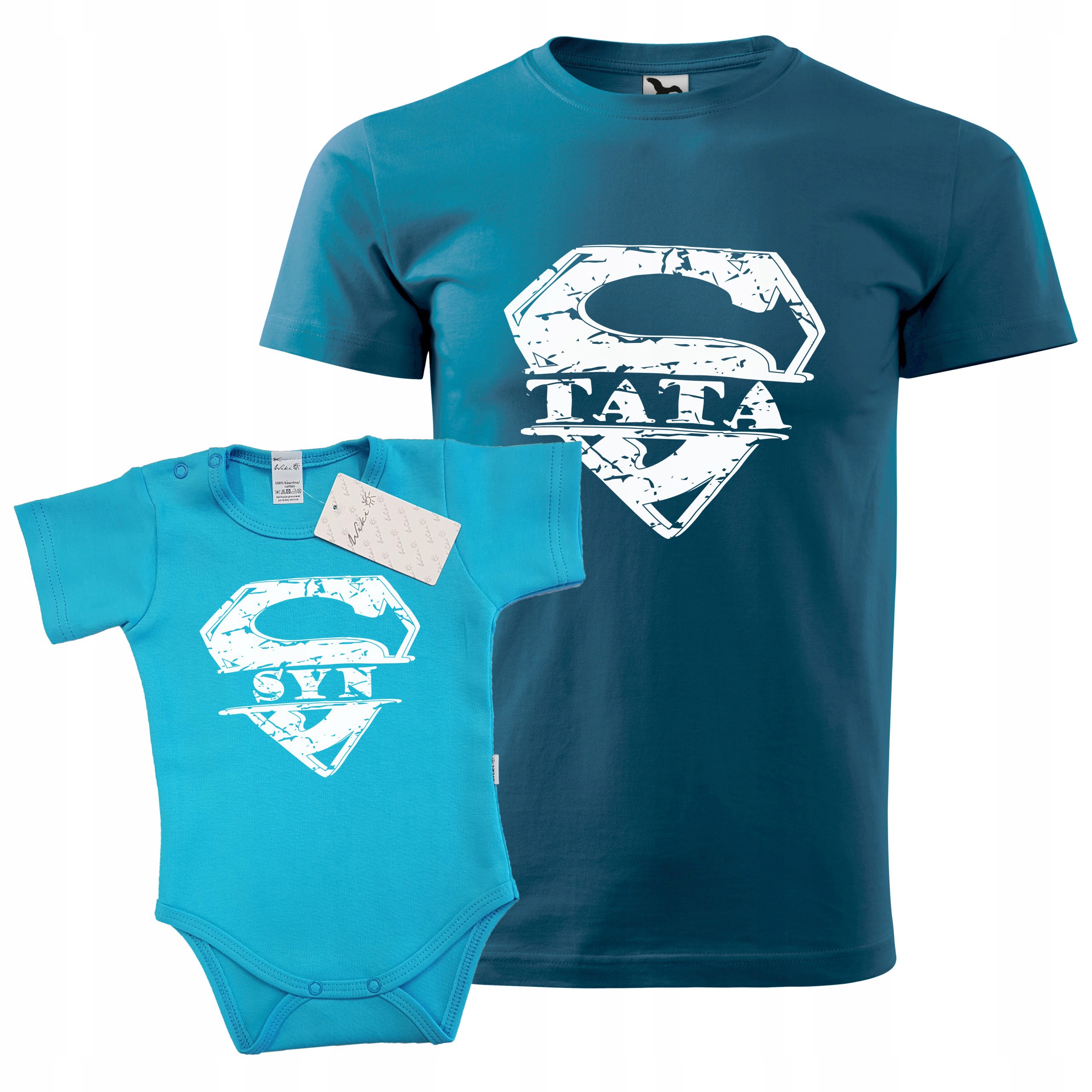 Koszulka dla Taty i body Syn zestaw z okazji Dnia Ojca Tata komplet