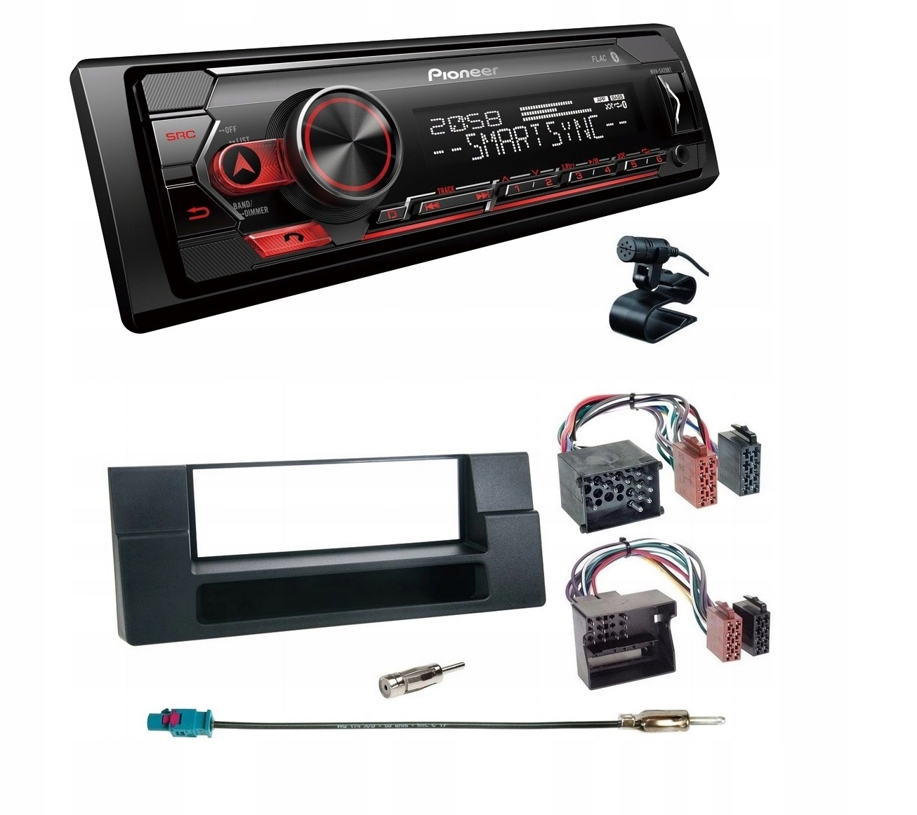 Pioneer MVH-S420BT Rádio iPhone Usb Bmw 5 E39 X5 montážny set