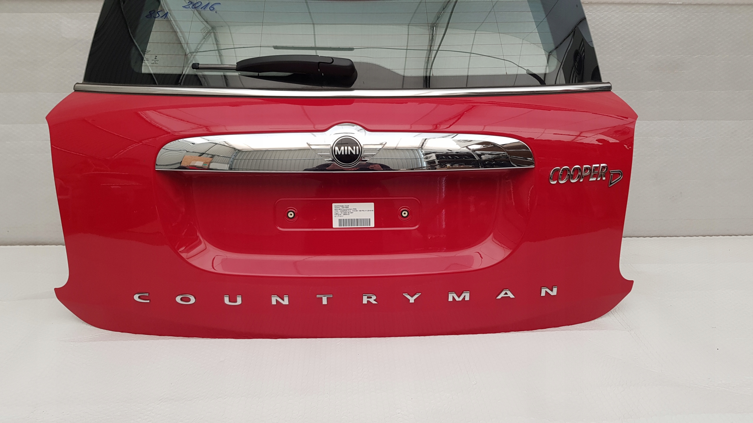 KLAPA TYLNA MINI COUNTRYMAN II F60 851 2016 Typ samochodu Samochody osobowe