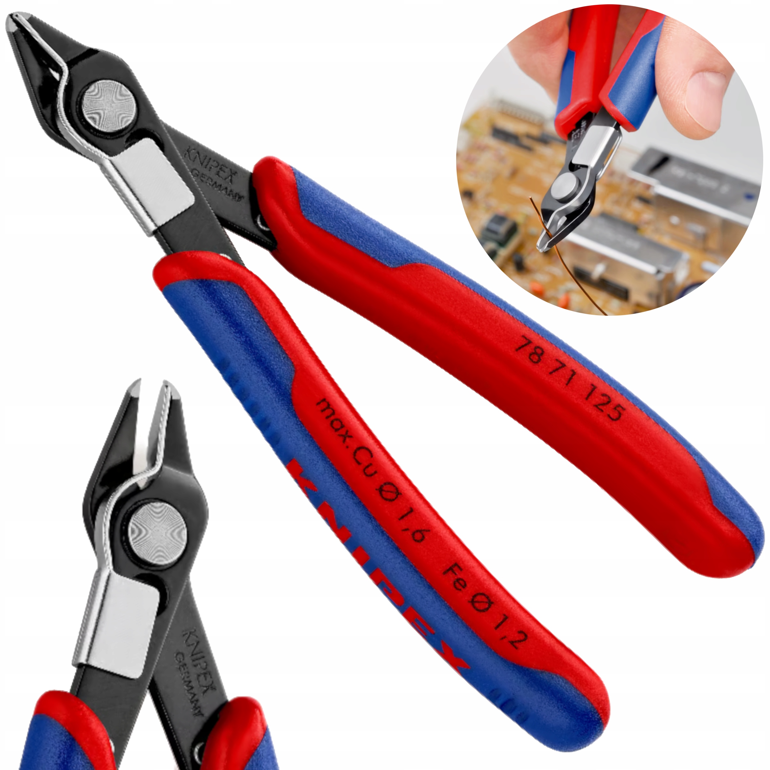 Štípací Kleště Boční Preczní Odkušovače Štikačky 125 MM Knipex Electronic