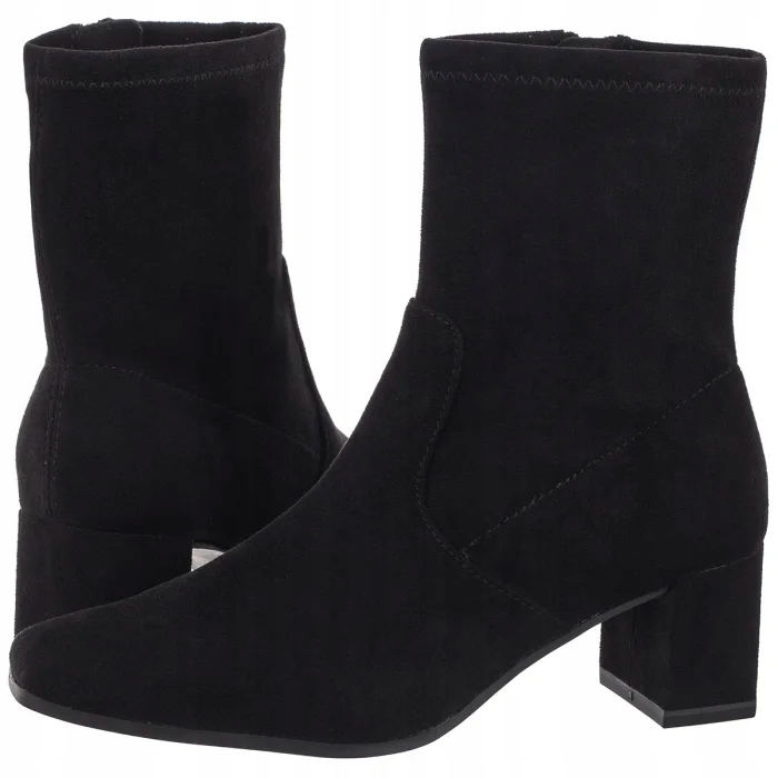 Boty Kotníkové Boty Semišové Dámské Caprice Černé 9-25354-41 Black Stretch