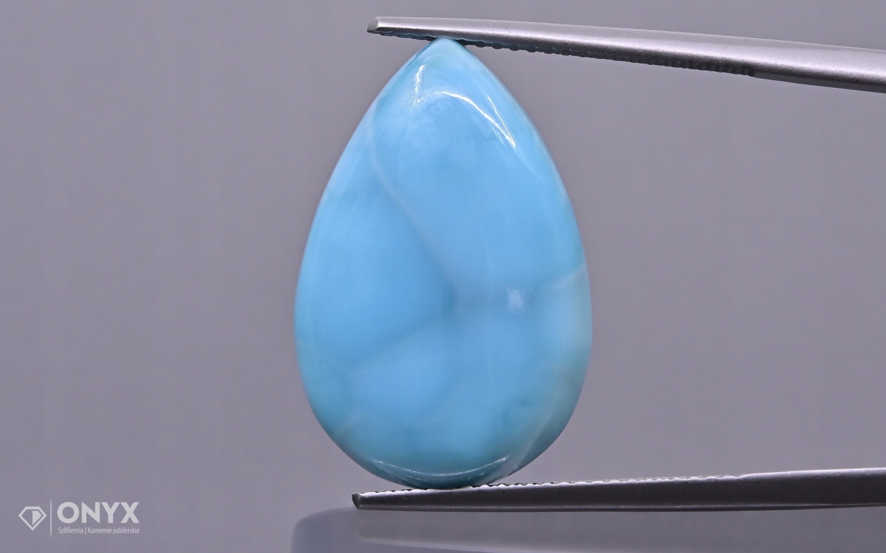 Larimar kabošon slza 22,5x15 mm