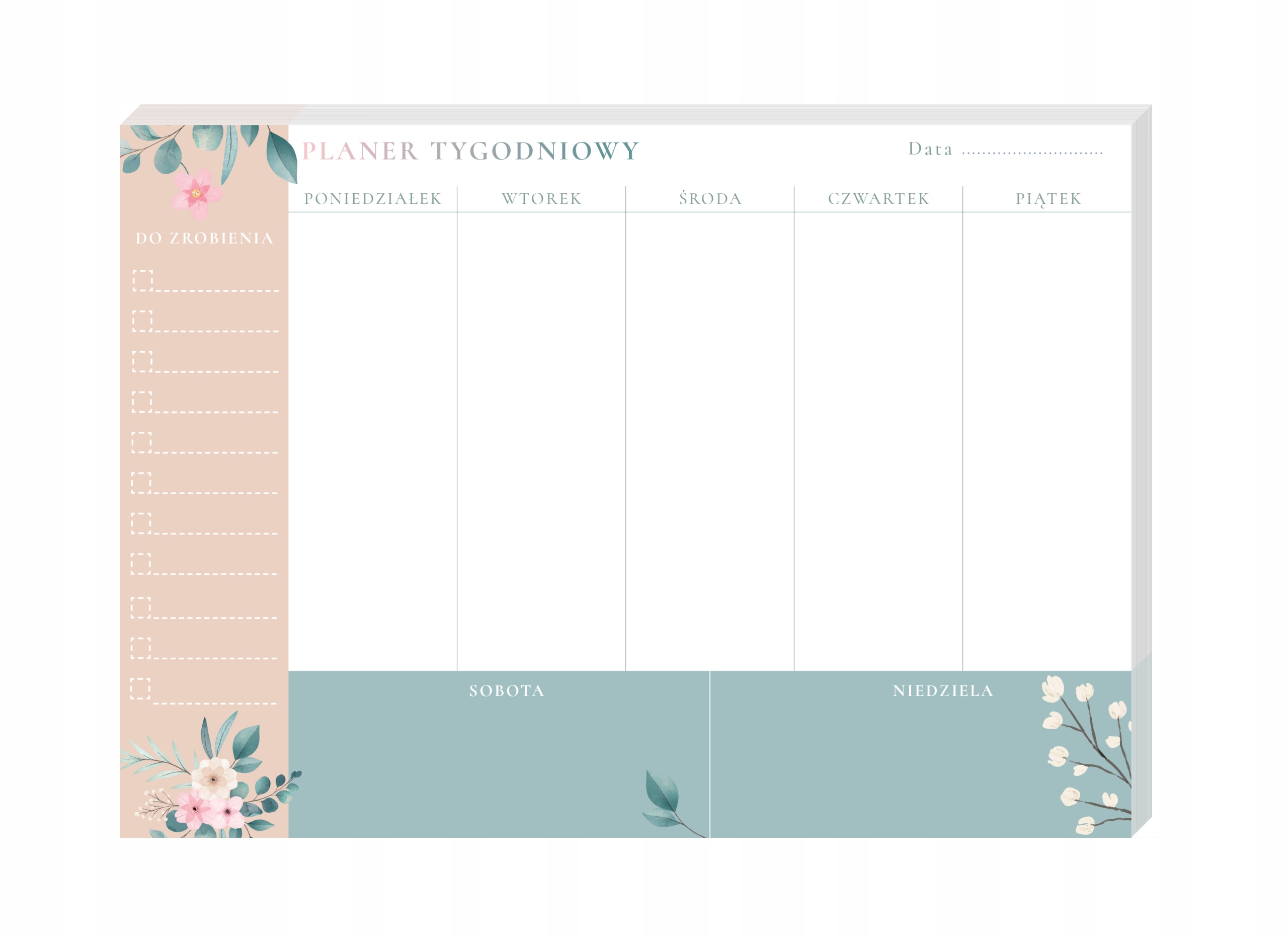 

Planer Tygodniowy Flora kalendarz 52 arkusze