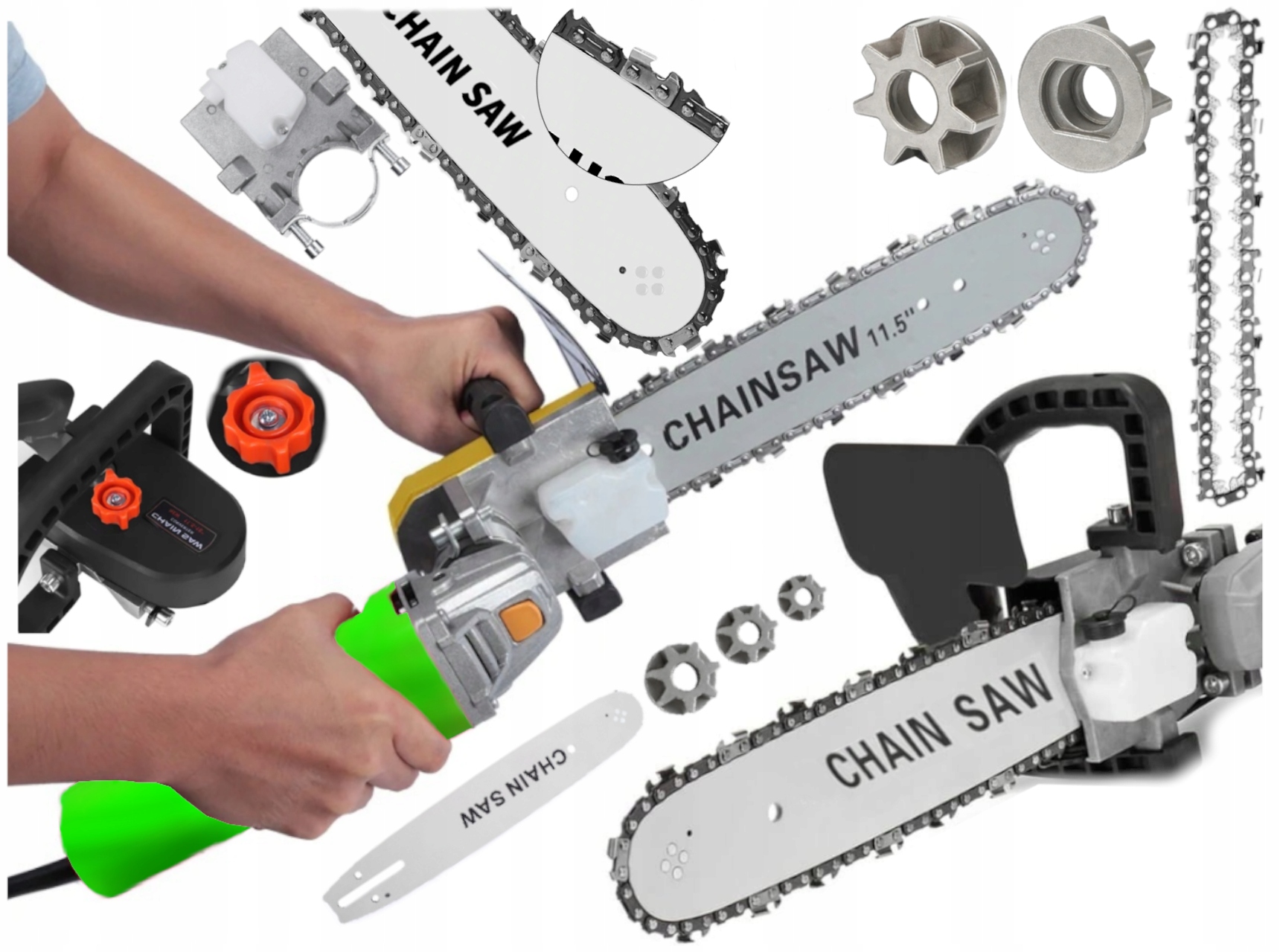 Adaptér Pro Brusku, Vodicí Lišta, Pila, Pila 12, Řeže Silné Balíky