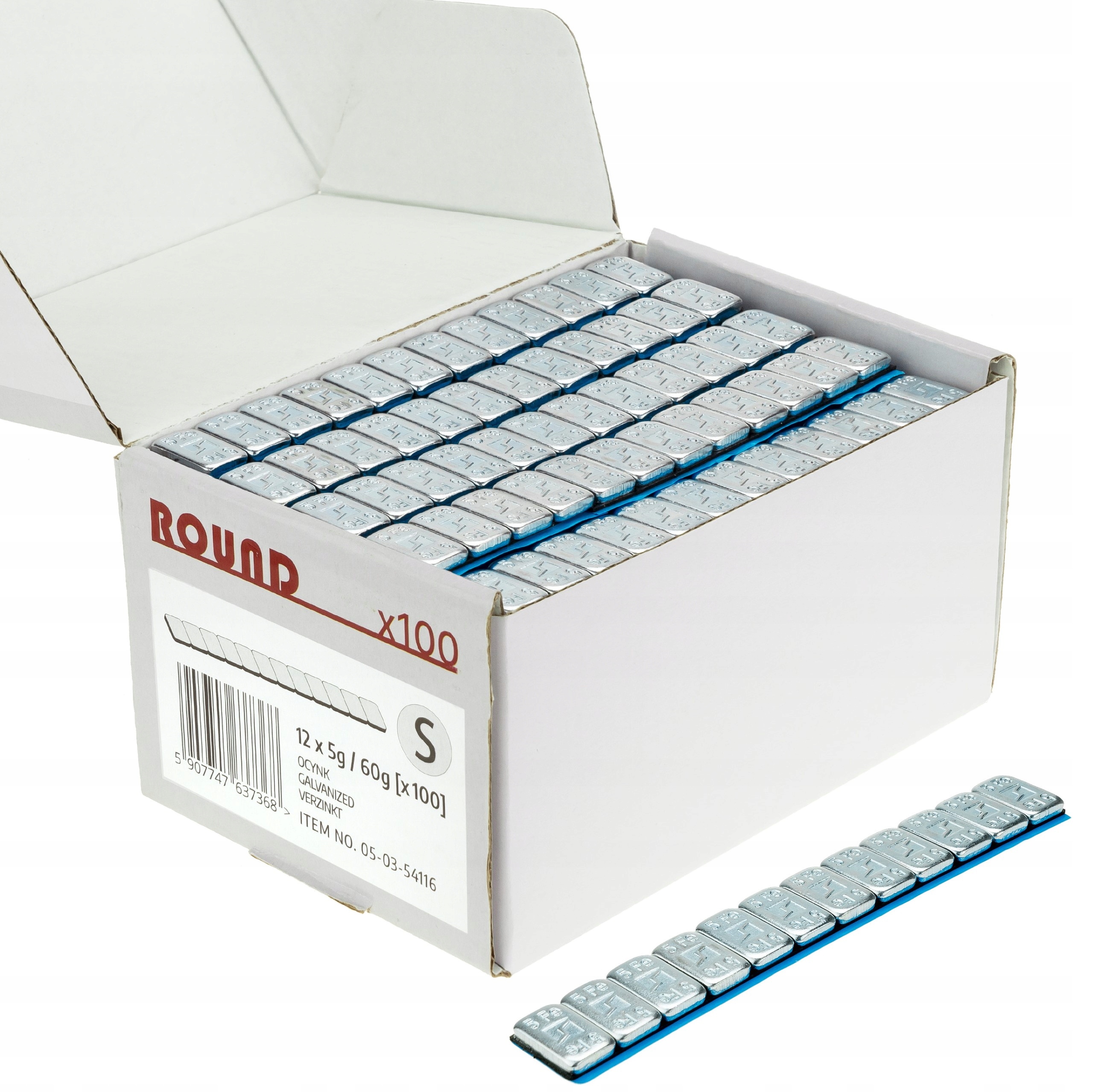 CIĘŻARKI KLEJONE FE OCYNK DO FELG ALU ALUFELG 5G X 100 SZT ROUND SLIM Marka Stix