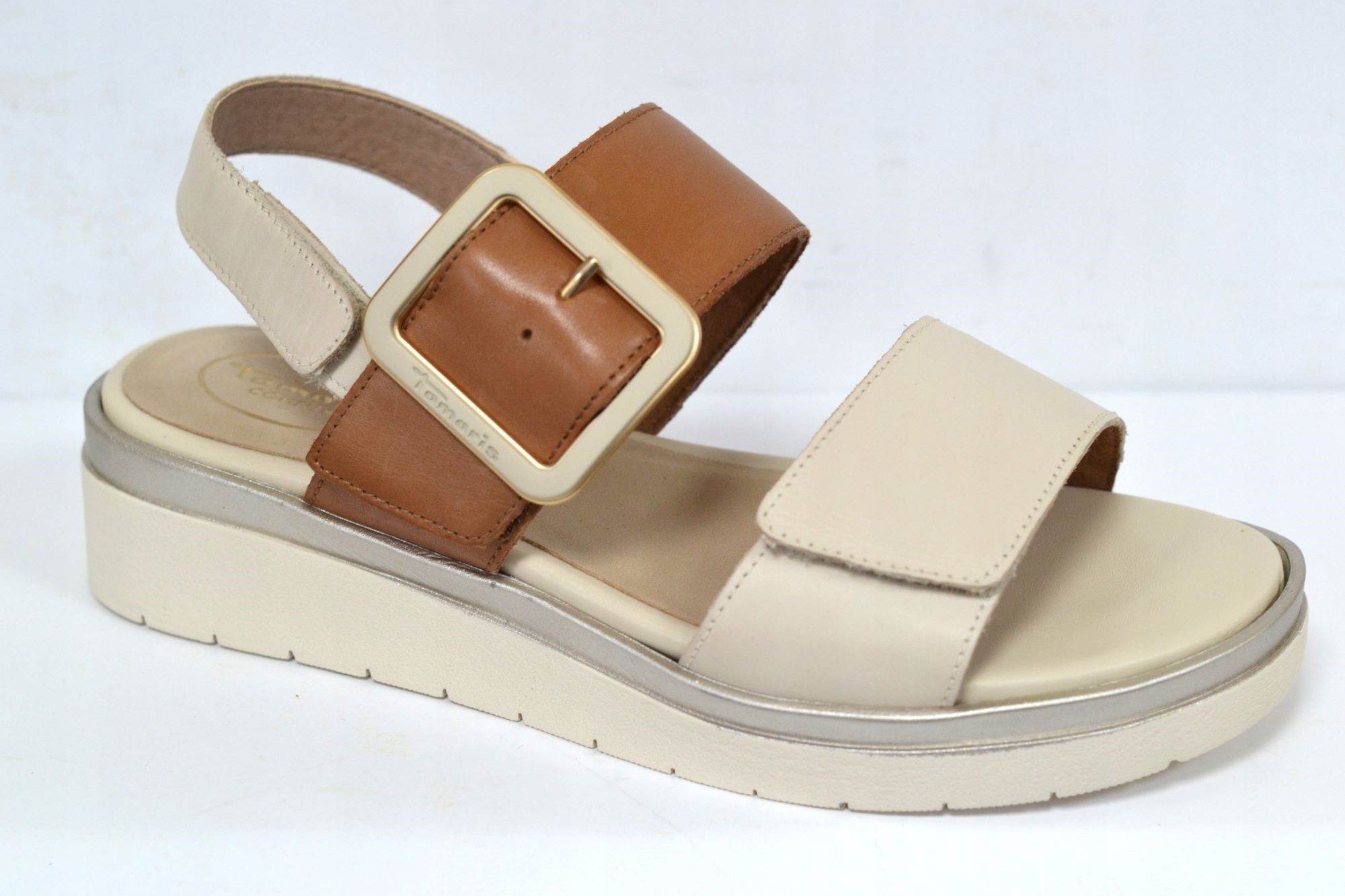 Tamaris Comfort 88706-42 Sandály Béžová Hnědá Tuhost H VEL.36