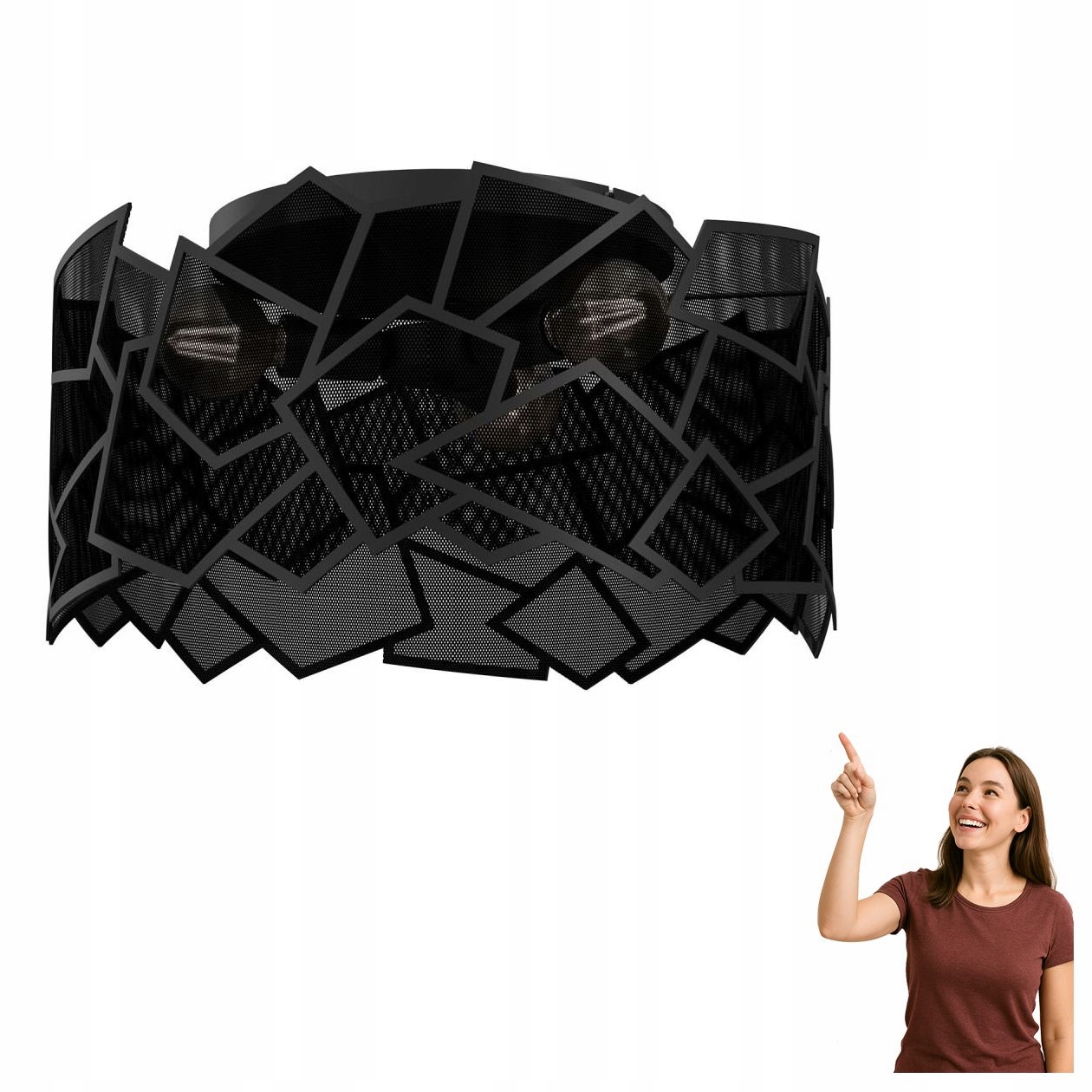 Stropná lampa z kovovej sieťoviny Camo 549 Luminex