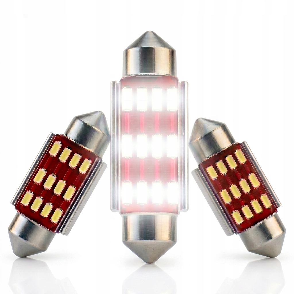 Żarówka samochodowa Led C5W rurkowa tablica wnętrze Smd 39 mm. 6000K Sparky