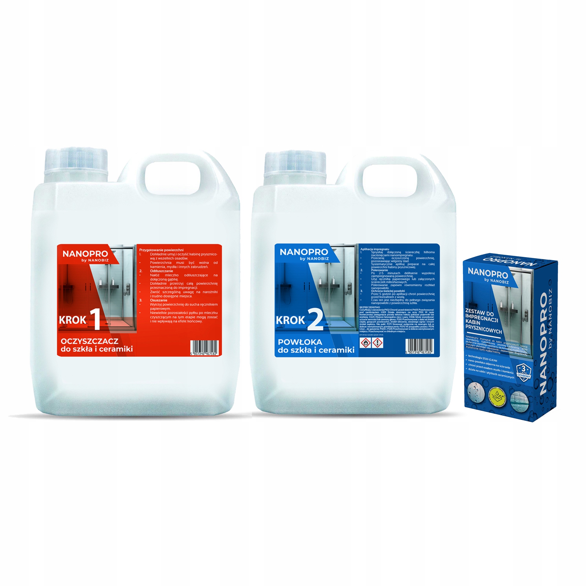 Levně Nanopro sada pro impregnaci sprchových koutů 1L+1L shower protect