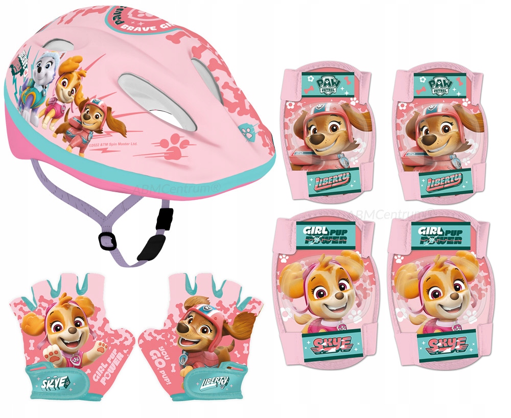 Фото - Захист для активного відпочинку SEVEN 4x Ochraniacze kolana kask rowerowy 52-56 cm rękawiczki Psi Patrol Skye 3 lata + 
