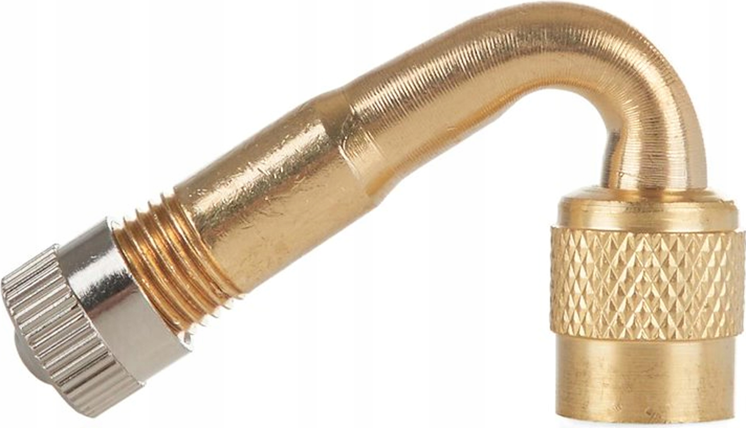 Geko Końcówka przedłużka do pompowania mosiężna kątowa 45° 8mm