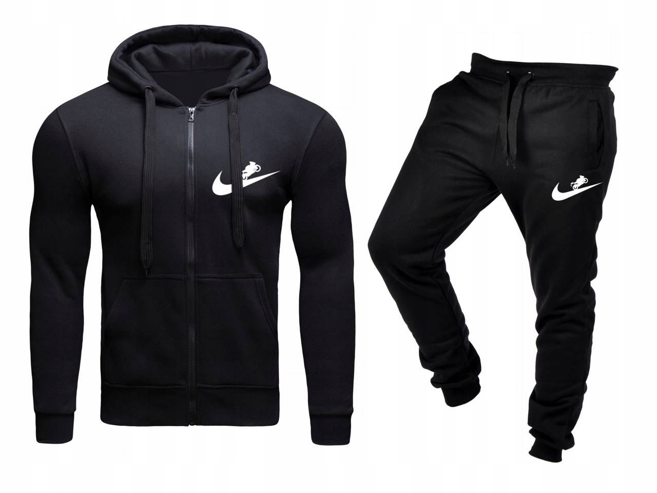 Tepláková Souprava Teplákovka Bike It Pánská Rozepínací Černá XXL