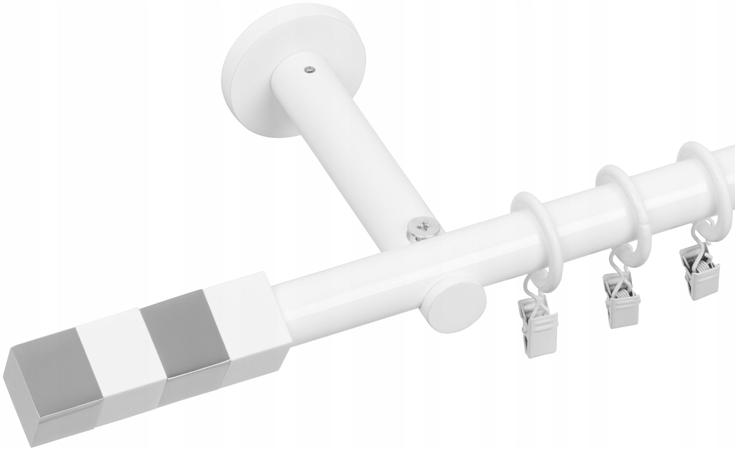 

Karnisz Pojedynczy Czarny Biały Połysk 19mm/300 cm