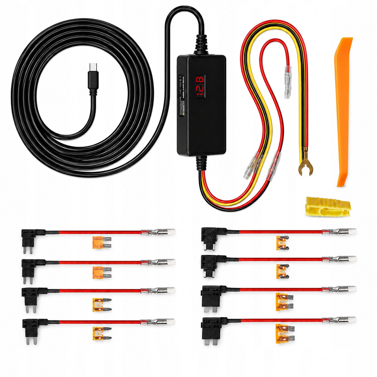 Usb-c napájecí adaptér pro videorekordér 12/24V 5V 2A