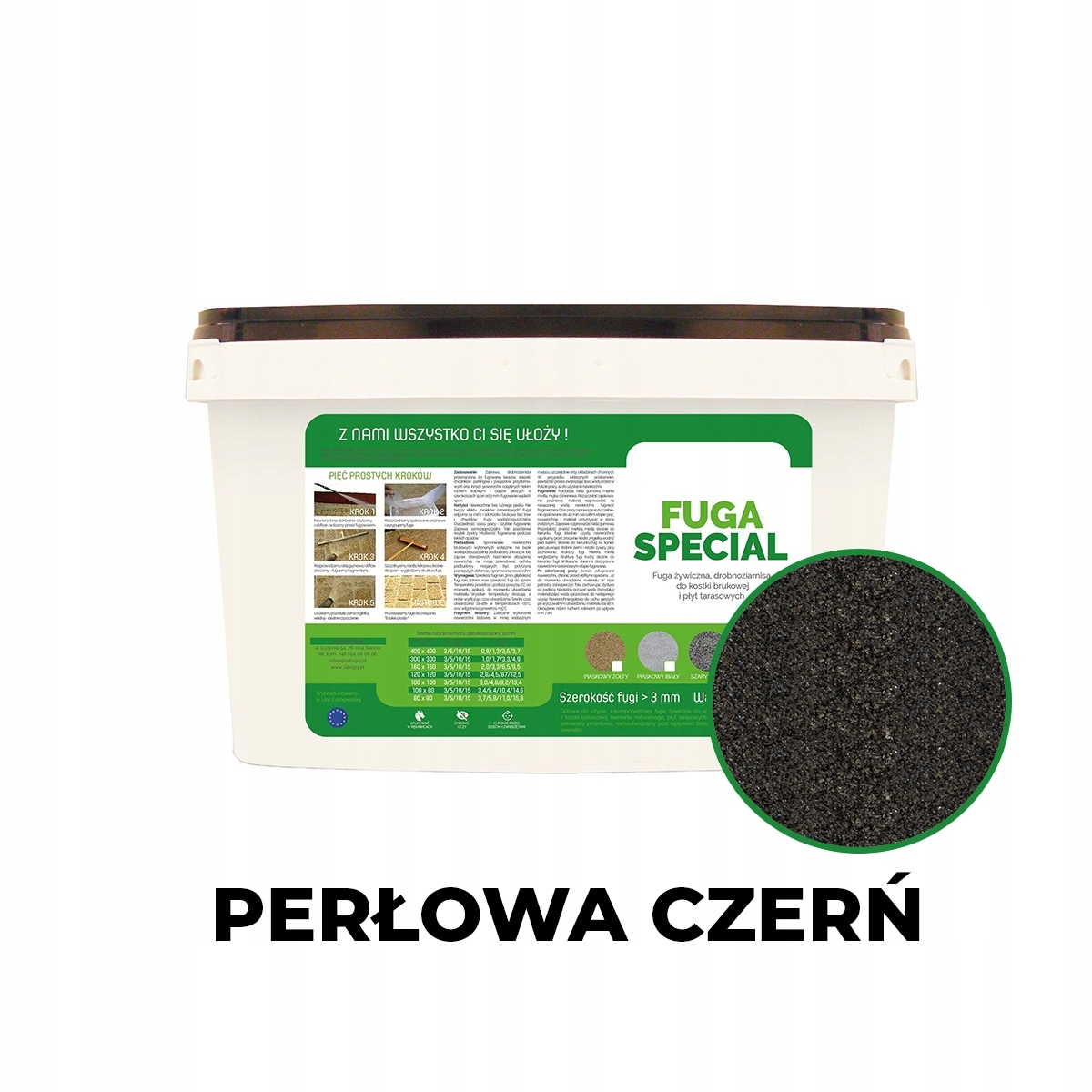 Černá pryskyřičná fuga Jemnozrnná 25 kg 3-10 mm
