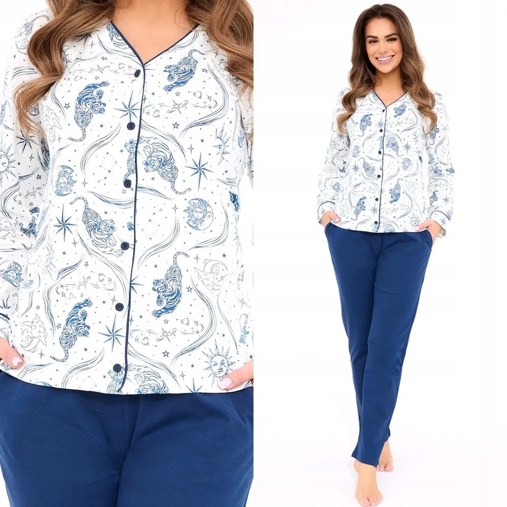 Dámské pyžamo Cornette Kristin 682 XL 42 Bílé