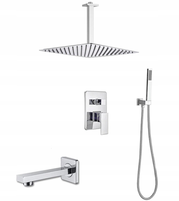 Podomietková Sprchová Súprava Krátka Chrómová Dažďovka 25 cm