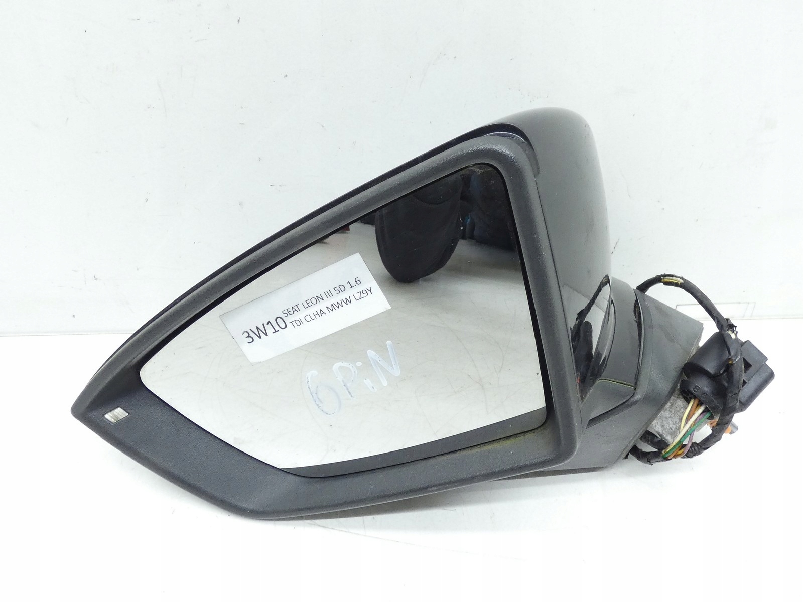 mirror exterior left SEAT LEON III 5D 5 door 6 PIN LZ9Y