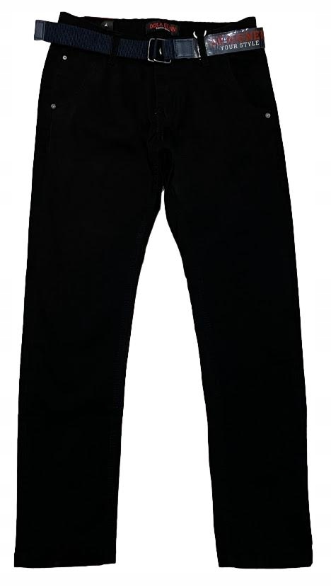 

Spodnie wizytowo-sportowe czarne bawełna rozm.158