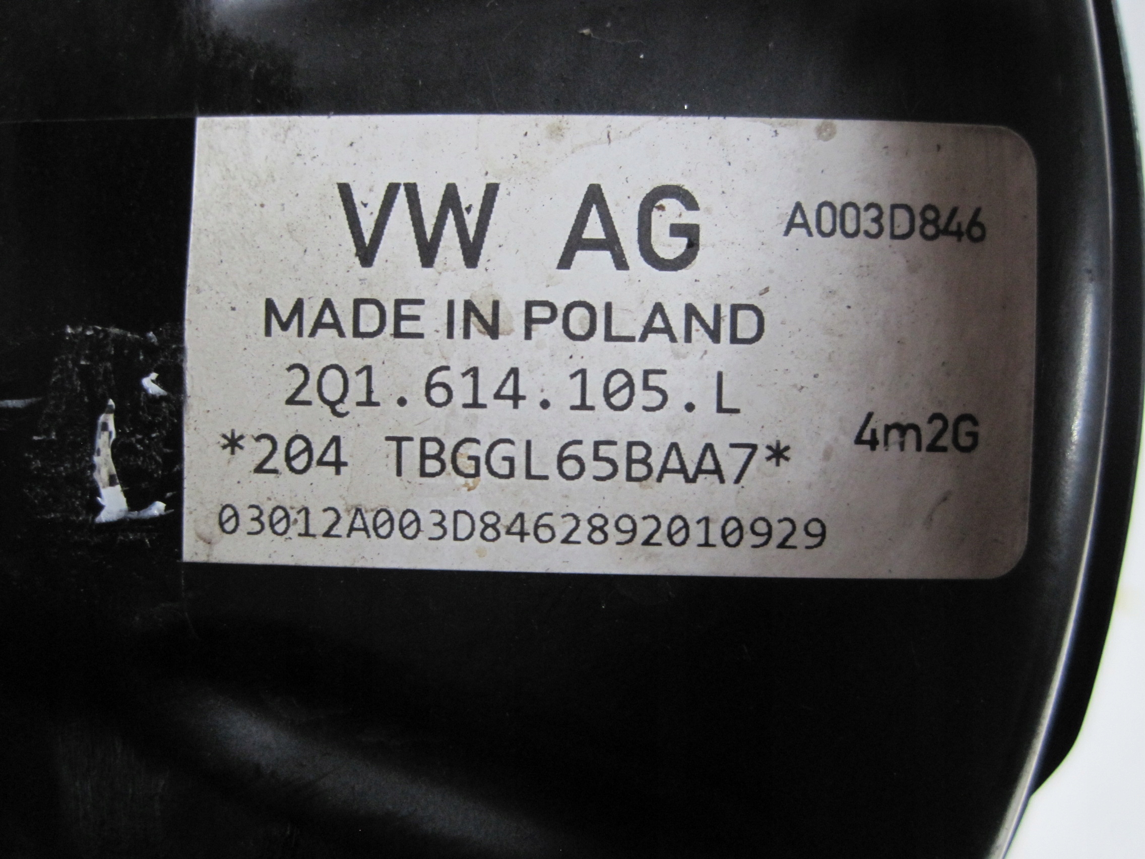 servo servo Servofreno VW SEAT SKODA 2Q1614105L