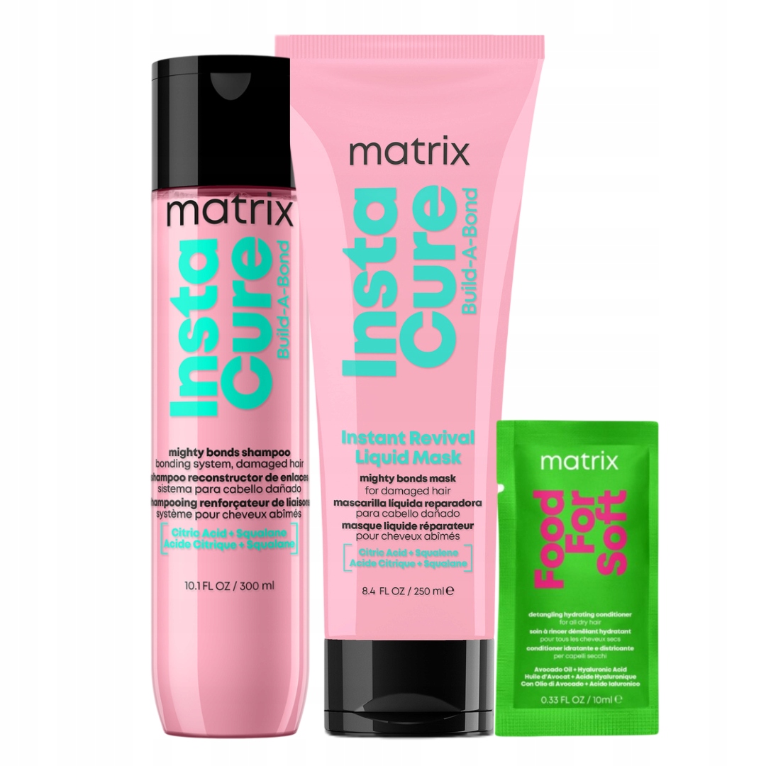 Matrix Instacure Build-A-Bond odbudowujący szampon do włosów, maska Zestaw