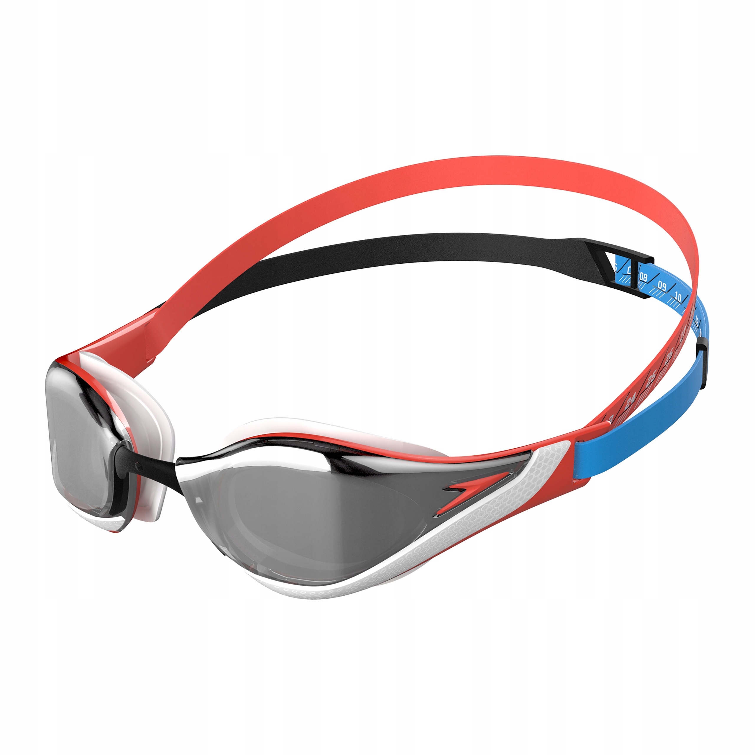 SPEEDO OKULARKI OKULARY FASTSKIN PURE FOCUS MIRROR black red