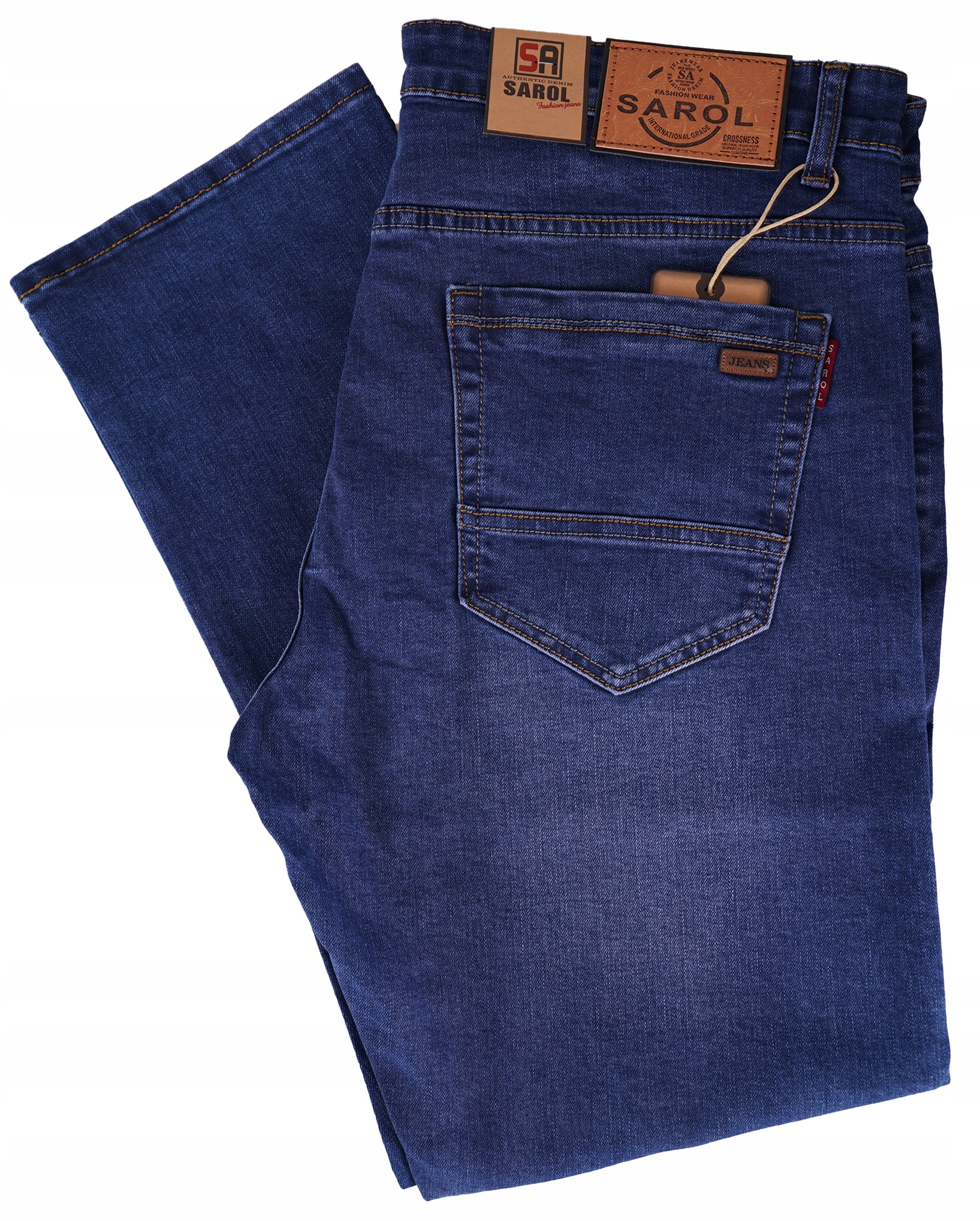 

Spodnie Jeans Dżins Sarol Duże W42 L30 Pas 110-116