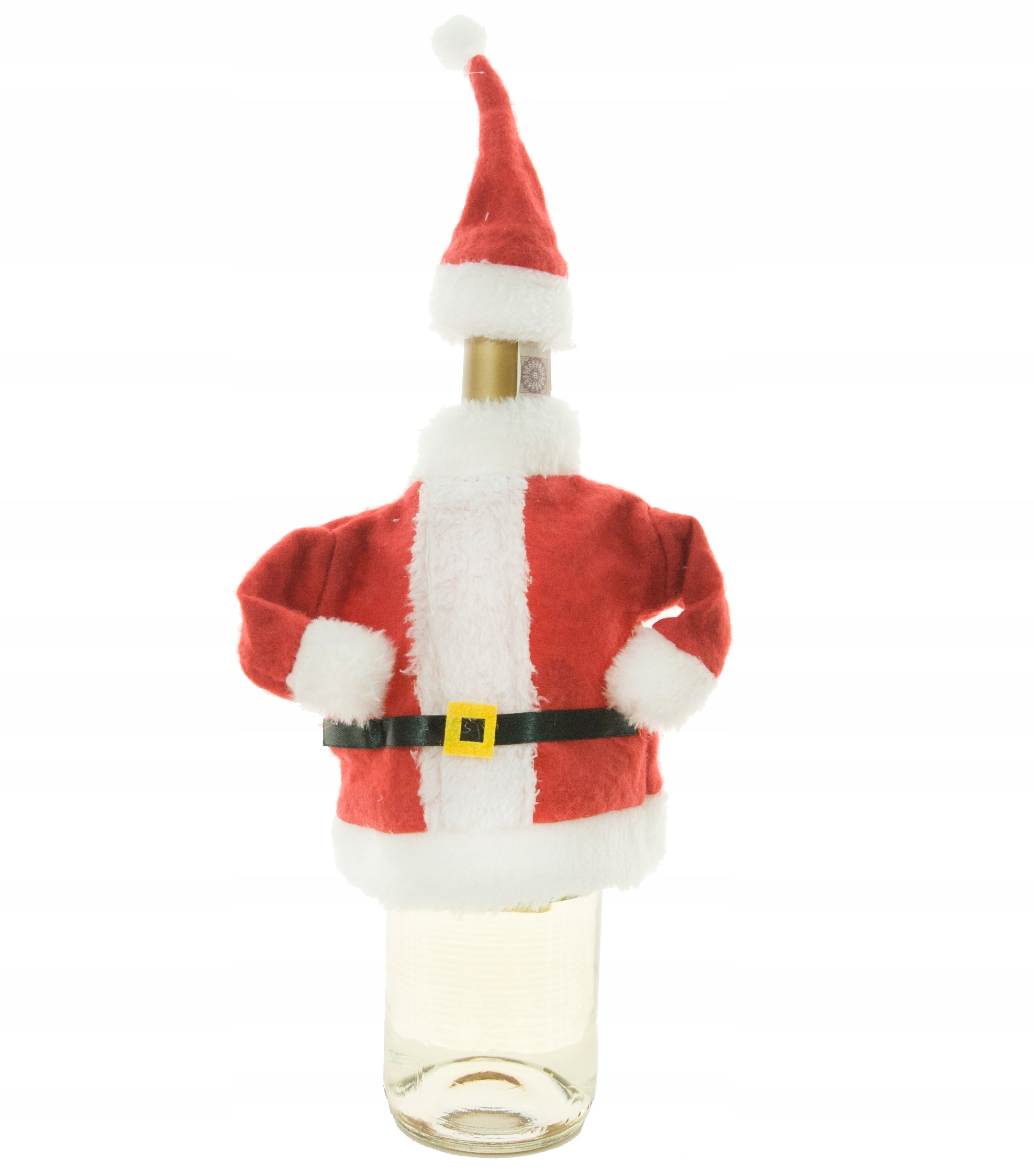 

Pokrowiec na butelkę mikołaj ubranko czapeczka