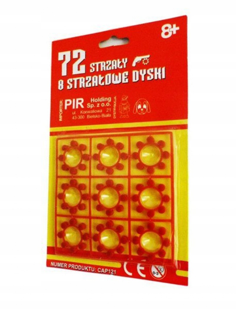 

Zabawka Kapiszony 72 Strzały Dyski 8 Strzałów