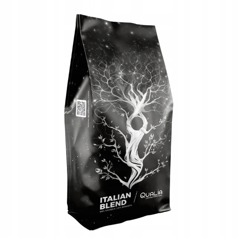 Kawa ziarnista Qualia Italian Blend 1kg Niekwaśna We Włoskim Stylu