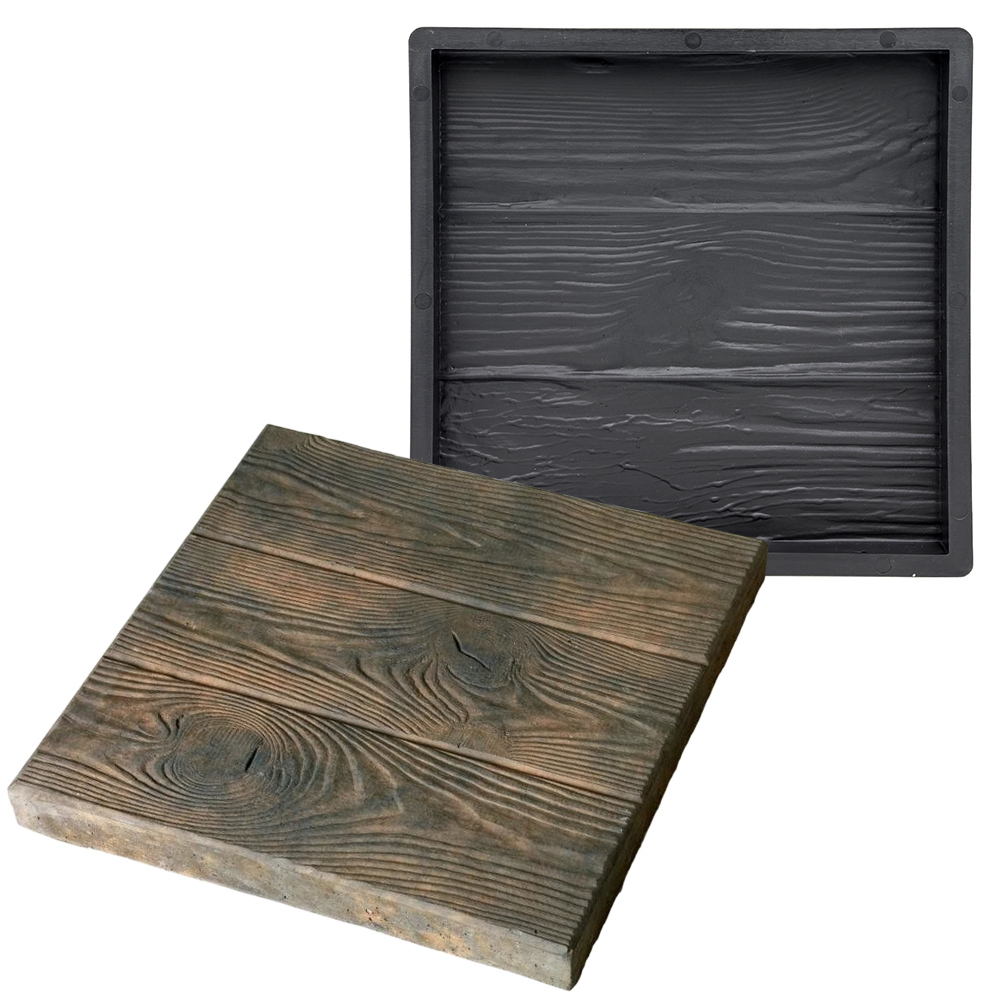 Forma Na Betonové Desky Kostky Desky Dřevo 30x30 Chodníkový odlitek