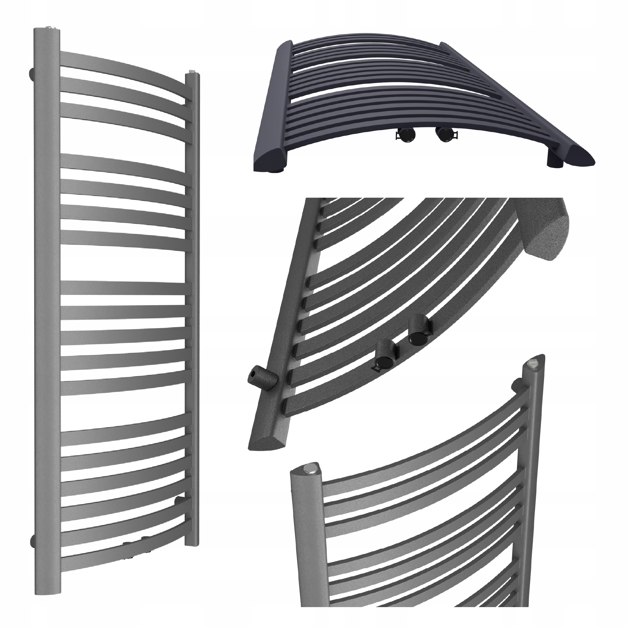 Koupelnový Radiátor Classic-mid 1350x570 Antracit