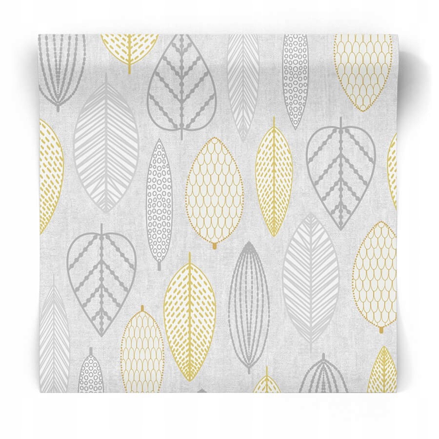 

Tapeta nowoczesna w liście skandynawskie